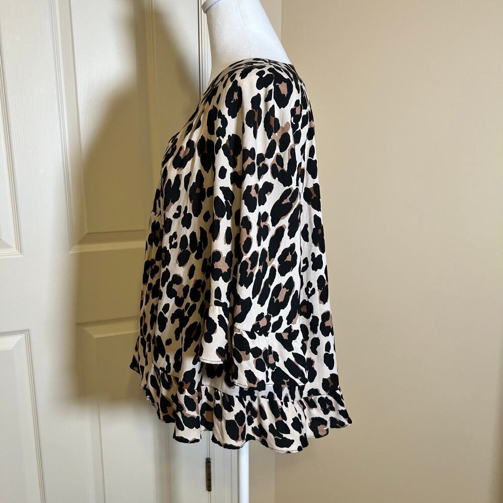 Nanette Lepore Leopard Print Flowy Top Size Small Dressy Chic - Picture 6 of 11